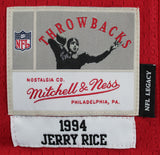 49ers Jerry Rice Signed Red Mitchell & Ness Jersey w/ Dropshadow Fanatics