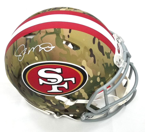 Joe Montana Autographed San Francisco 49ers Camo Speed Authentic Helmet Beckett