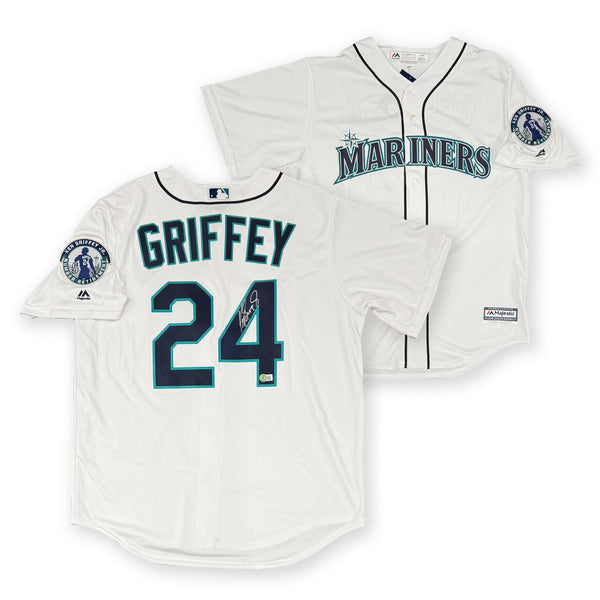 Ken Griffey Jr Autographed Seattle Mariners Majestic Retirement Jersey Beckett