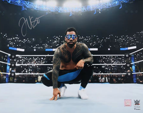 Jey Uso Signed 16x20 WWE Kneeling Photo Fanatics