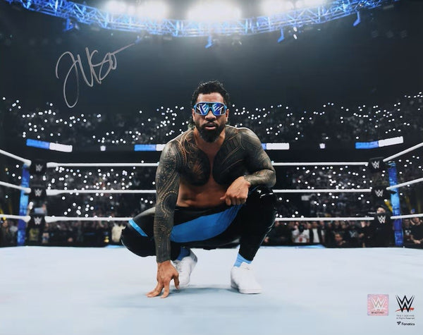Jey Uso Signed 16x20 WWE Kneeling Photo Fanatics