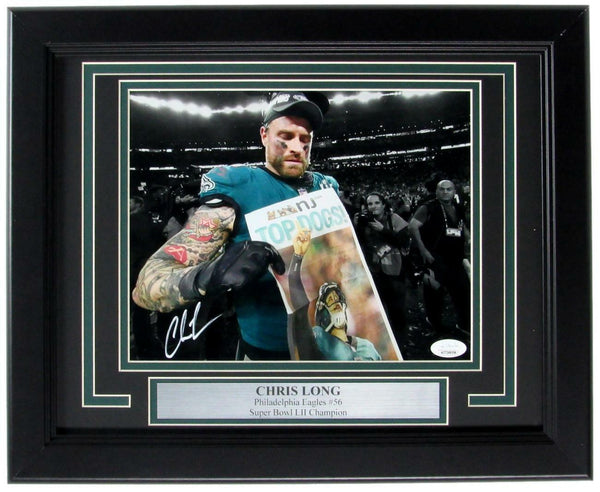 Chris Long Philadelphia Eagles Signed/Autographed 8x10 Photo Framed JSA 157833