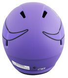 Vikings Justin Jefferson Signed Rave Full Size Speed Rep Helmet W/ Case BAS Wit