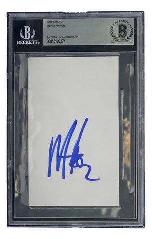 Mekhi Phifer Signed Slabbed 3x5 Index Card BAS
