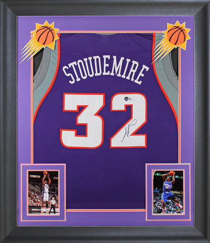 Amar'e Stoudemire Authentic Signed Purple Pro Style Framed Jersey BAS Witnessed