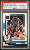 Shai Gilgeous-Alexander Signed 2022 Donruss Optic Silver Holo #44 Card PSA Slab