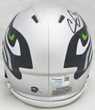 CHRIS CARSON AUTOGRAPHED SEAHAWKS AMP GRAY SPEED MINI HELMET FANATICS 216810