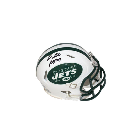 Darrell Revis Autographed/Signed New York Jets TB Mini Helmet Beckett 42355