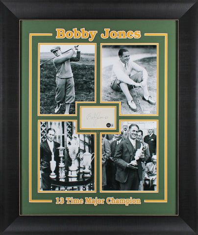 Bobby Jones Authentic Signed & Framed 3x5 Index Card Autographed BAS #AB77680