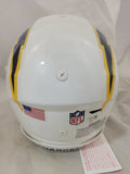 JUSTIN HERBERT SIGNED CHARGERS COLOR RUSH - NAVY SPEEDFLEX HELMET FANATICS