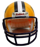 Les Miles Signed/Autographed Gold LSU Mini Football Helmet JSA 213109