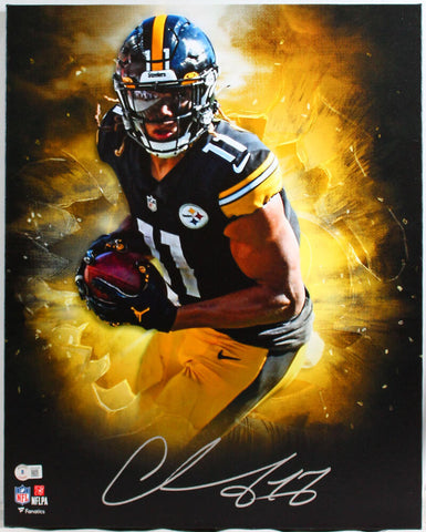 Chase Claypool Autographed Steelers Framed 16x20 Stretched Canvas-Beckett W Holo