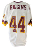 John Riggins HOF Signed/Ins White Mitchell & Ness Football Jersey Redskins JSA7