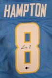 OMARION HAMPTON AUTOGRAPHED SIGNED PRO STYLE CUSTOM XL JERSEY W/ BECKETT QR