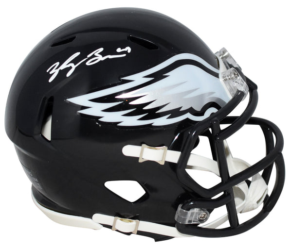 SYDNEY BROWN AUTOGRAPHED PHILADELPHIA EAGLES BLACK SPEED MINI HELMET BECKETT