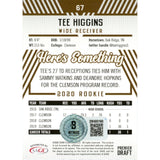 Tee Higgins Autographed Sage Premier Draft Card 67 Trading Card Beckett 48930