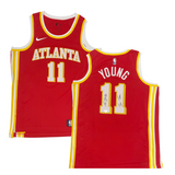 Trae Young Autographed "Ice Trae" Atlanta Hawks Nike Red Jersey Fanatics