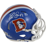 Rod Smith Autographed Denver Broncos TB 75-96 Mini Helmet Beckett Witness 49805