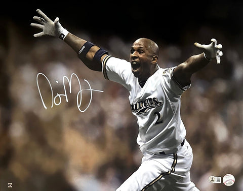 Milw Brewers Outfielder NYJER MORGAN Signed 16x20 Photo #3 AUTO - BAS