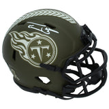Taylor Lewan Autographed Tennessee Titans 2022 STS Mini Helmet Beckett