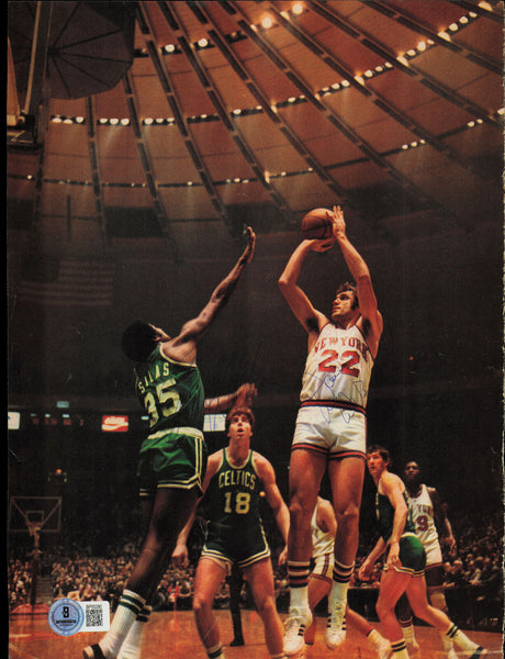 DeBusschere & Paul Silas Autographed 8x11 Magazine Page Photo Beckett BP55280