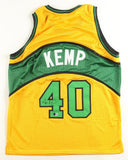 Shawn Kemp Signed Super Sonics Jersey (Beckett) Seattle's #1 Pck 1989 NBA Draft