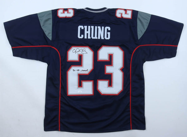 Patrick Chung Signed New England Patriots Jersey Inscr. "3x SB Champ!!"(JSA COA)