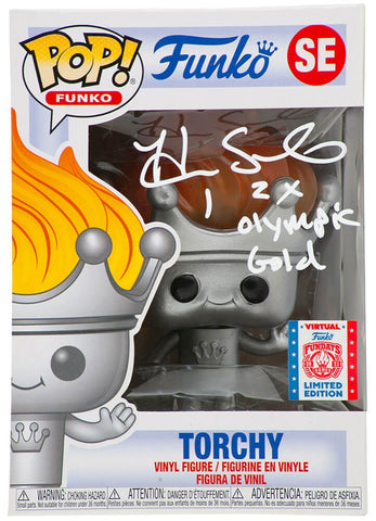 Hope Solo Signed Torchy Funko Pop Doll #SE w/2x Olympic Gold - (SCHWARTZ COA)