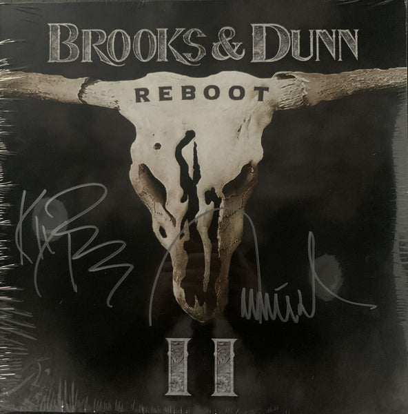 Brooks & Dunn Reboot II Autographed/Signed Black Vinyl Album Beckett 49022