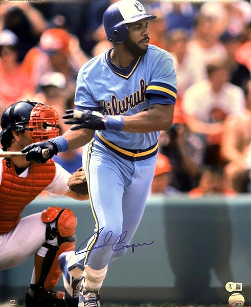 Milw Brewers 1982 AL Champion CECIL COOPER Signed 16x20 Photo #6 AUTO - BAS