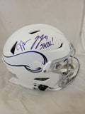 JJ MCCARTHY & JUSTIN JEFFERSON "SKOL" SIGNED VIKINGS WINTER SPEEDFLEX HELMET BAS