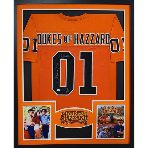 Dukes of Hazard Autographed Signed Framed Jersey JSA