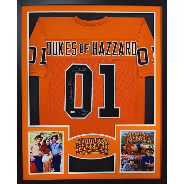 Dukes of Hazard Autographed Signed Framed Jersey JSA