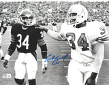 Earl Campbell Autographed 11x14 Houston Oilers B/W Photo w/Payton-Beckett W Holo