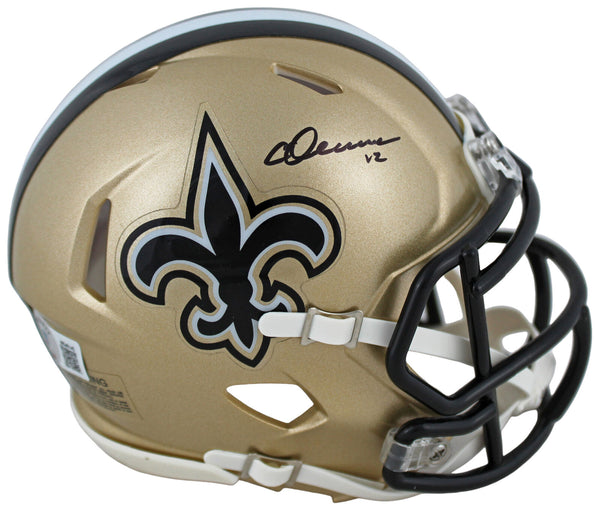 Saints Chris Olave Authentic Signed Speed Mini Helmet BAS Witnessed