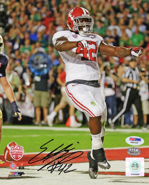 Eddie Lacy Signed Alabama 2012 National Title Game 8x10 Photo - (PSA COA)