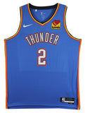 Thunder Shai Gilgeous-Alexander Signed Blue Nike Icon Ed. Jersey PSA #AQ71719