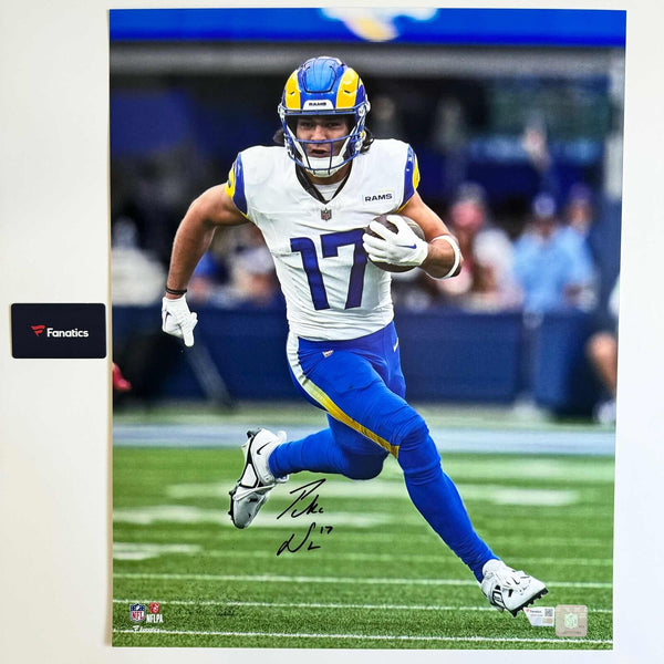 Autographed/Signed Puka Nacua Los Angeles LA Rams 16x20 Photo Fanatics COA