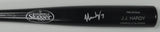 Brewers JJ HARDY Signed Louisville Slugger Name Engraved Black Bat AUTO JSA