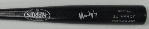 Brewers JJ HARDY Signed Louisville Slugger Name Engraved Black Bat AUTO JSA