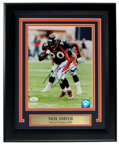 Neil Smith Denver Broncos Signed/Auto 8x10 Photo Framed JSA 163362