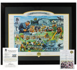 Signed Green Bay Packers Framed World Champion Lithograph Print-B Favre, B Starr