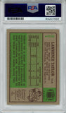 Lawrence Taylor Autographed 1984 Topps #321 Trading Card HOF PSA Slab 43610