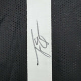 Autographed/Signed Travis Etienne Jr. Jacksonville Black Jersey Beckett BAS COA