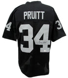 Greg Pruitt Signed/Autographed Black Oakland Raiders Football Jersey JSA 208128