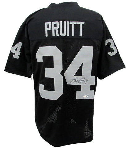 Greg Pruitt Signed/Autographed Black Oakland Raiders Football Jersey JSA 208128