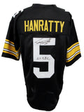 Terry Hanratty Signed/Inscribed Black Steelers Football Jersey JSA 208166