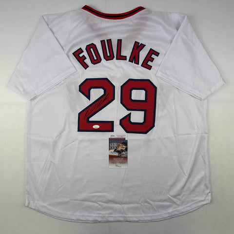 Autographed/Signed Keith Foulke Boston White Baseball Jersey JSA COA