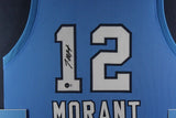 Ja Morant Signed Memphis Grizzlies 35x43 Framed Signed Jersey /Beckett/ 2020 ROY