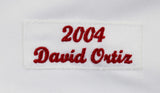 Red Sox David Ortiz Signed White 2004 WS Logo Mitchell & Ness CC Jersey BAS Wit
